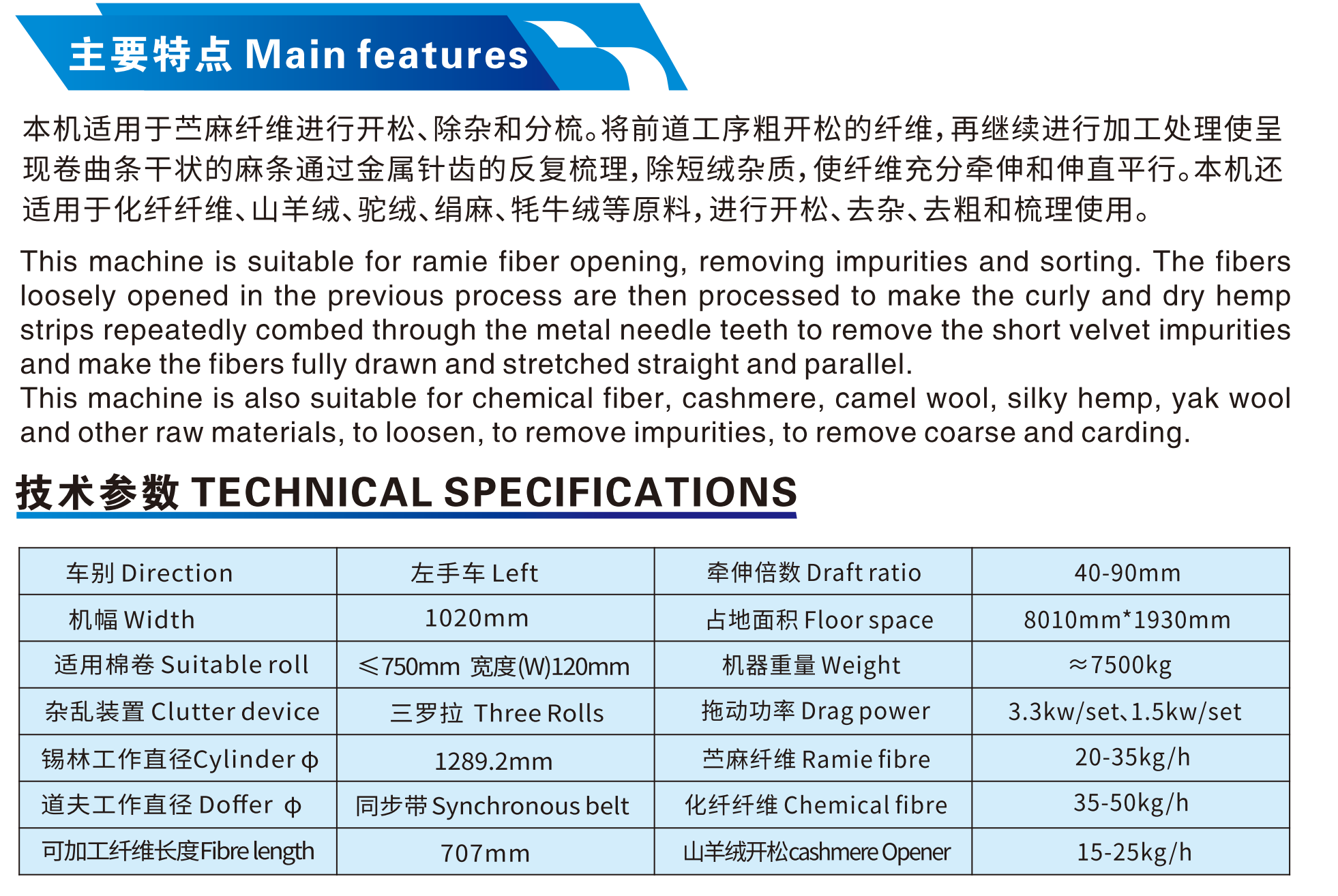 無紡布設(shè)備,清梳聯(lián)